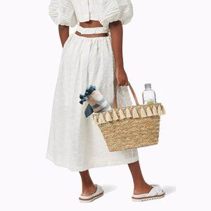 H&M Straw Beach/Shopping Tote Bag Sz M